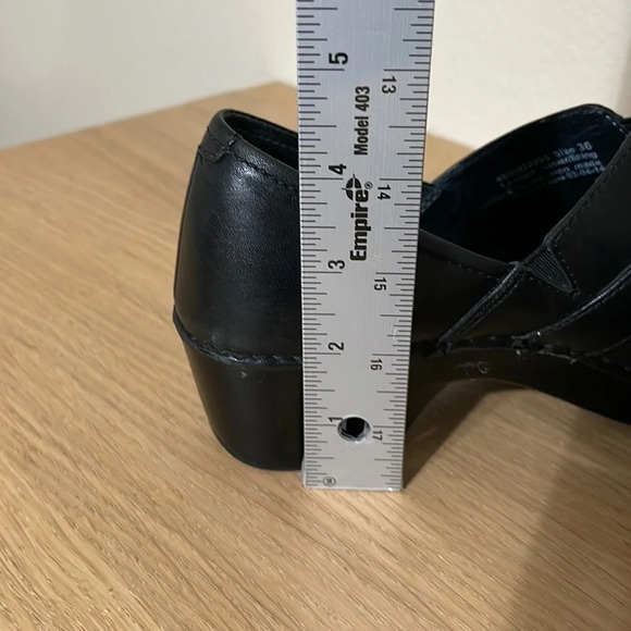 Dansko Women's Western Clogs Sz 6 Black Leather Button Professional Work Shoes - Picture 15 of 16